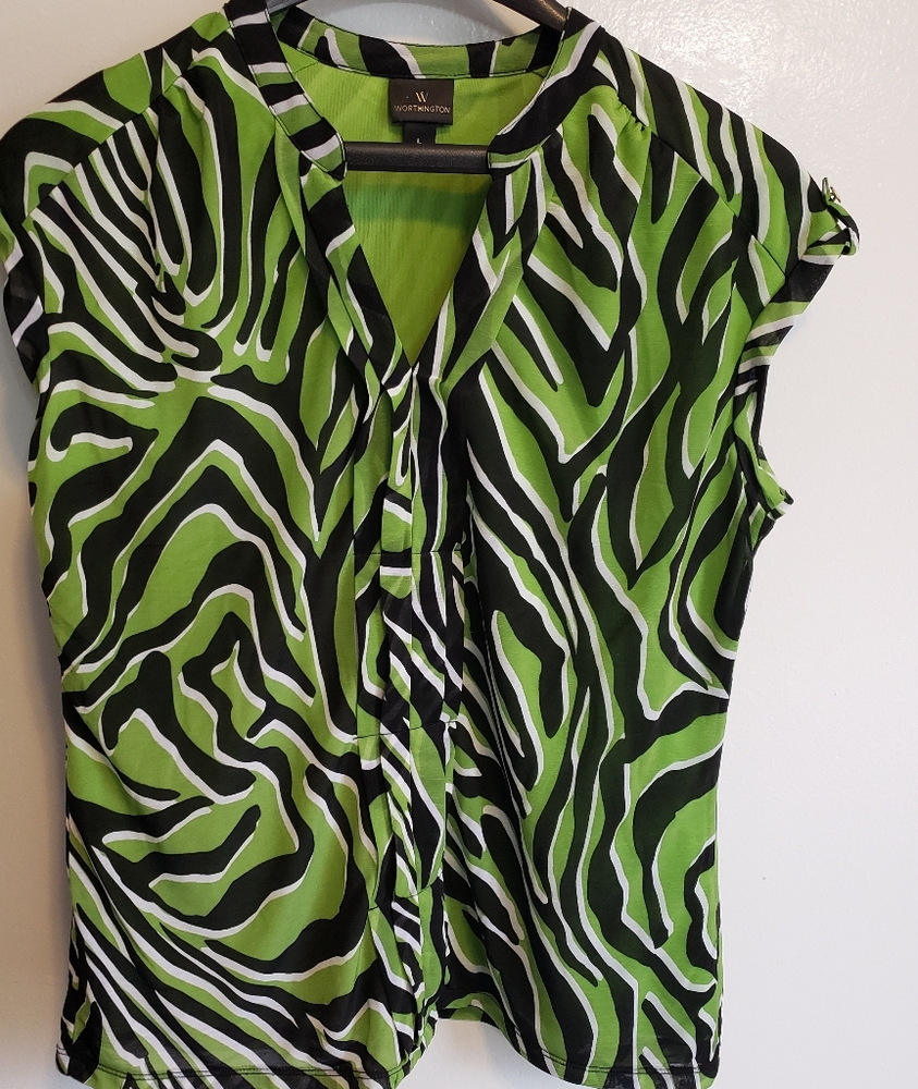 Worthington >>LARGE Cap Sleeves Blouse